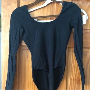American Apparel long sleeve scoop back bodysuit